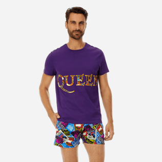 Hombre Autros Estampado - Camiseta de algodón con estampado Queen Tour para hombre, Zinzolin frontworn Hombre Autros Estampado - Camiseta de algodón con estampado Queen Tour para hombre, Zinzolin frontworn