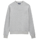 Men Cotton Sweatshirt Solid Lihght gray heather front view