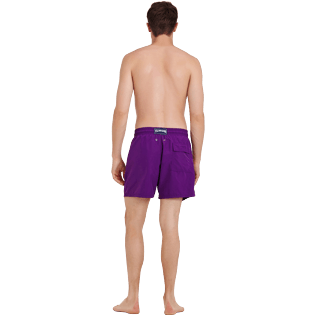 Men Classic Solid - Men Swimwear Solid, Plum backworn Men Classic Solid - Men Swimwear Solid, Plum backworn