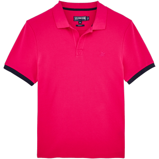 Men Others Solid - Men Cotton Pique Polo shirt Solid, Shocking pink front Men Others Solid - Men Cotton Pique Polo shirt Solid, Shocking pink front
