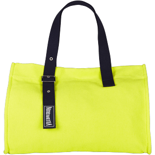 Bags Liso - Bolsa de playa grande de algodón con estampado liso, Chartreuse front Bags Liso - Bolsa de playa grande de algodón con estampado liso, Chartreuse front