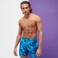 Men Others Printed - Men Swim Trunks Ultra-light and packable Nautilius Tie & Dye, Azure front worn view