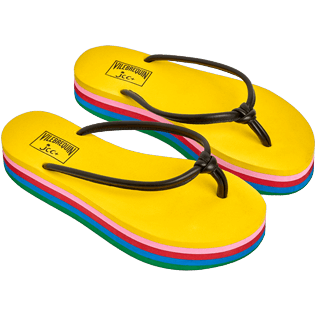 Mujer Autros Liso - Sandalias con plataforma multicolor para mujer - Vilebrequin x JCC+ - Edición limitada, Multicolores front Mujer Autros Liso - Sandalias con plataforma multicolor para mujer - Vilebrequin x JCC+ - Edición limitada, Multicolores front