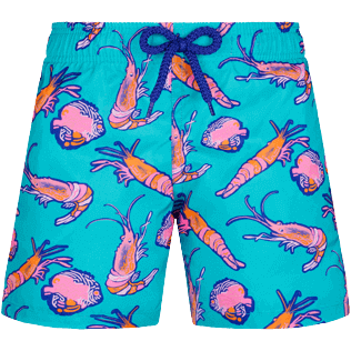 Boys Short classic Printed - Boys Ultra-light and packable Swim Trunks Crevettes et Poissons, Curacao front view