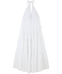 Mujer Autros Bordado - Vestido de algodón con bordado inglés para mujer, Blanco vista frontal