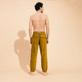 Unisex Terry Pants Solid Bark back worn view