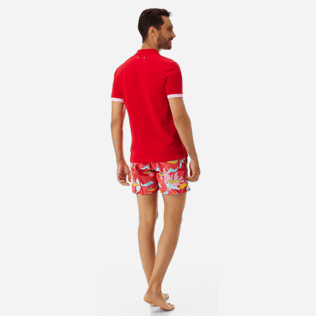 Homme AUTRES Uni - Polo en Piqué de Coton Homme Uni, Rouge laque backworn Homme AUTRES Uni - Polo en Piqué de Coton Homme Uni, Rouge laque backworn
