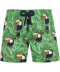 Boys Others Printed - Boys Swim Trunks Stretch 2005 Toucans, Navy front view