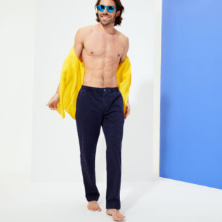 Hombre Autros Liso - Pantalones de chándal en tejido de gabardina para hombre, Deep blue frontworn Hombre Autros Liso - Pantalones de chándal en tejido de gabardina para hombre, Deep blue frontworn