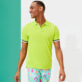 Hombre Autros Liso - Polo en piqué de algodón de color liso para hombre, Limoncillo frontworn Hombre Autros Liso - Polo en piqué de algodón de color liso para hombre, Limoncillo frontworn