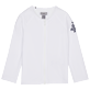 AUTRES Imprimé - T-shirt Anti UV manches longues Unisexe Uni, Blanc vue de face