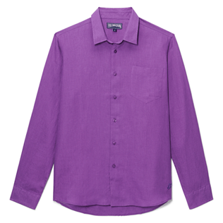 Men Others Solid - Men Linen Shirt Solid, Orchid front Men Others Solid - Men Linen Shirt Solid, Orchid front