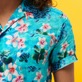 Hombre Autros Estampado - Camisa de bolos de lino y algodón con estampado Turtles Jungle para hombre, Lazulii blue detalles vista 1