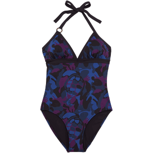 Women One Piece Printed - Camouflage Turtles One piece, Plum front Women One Piece Printed - Camouflage Turtles One piece, Plum front