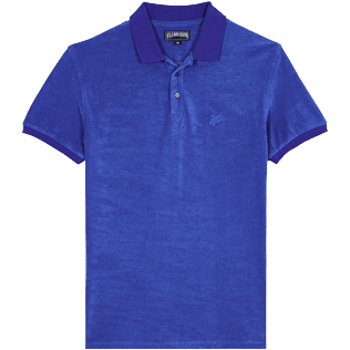 Bild von Herren Andere Uni - Solid Polohemd aus Frottee für Herren, Sea blue Vorderansicht Bild von Herren Andere Uni - Solid Polohemd aus Frottee für Herren, Sea blue Vorderansicht
