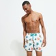 Men Embroidered Embroidered - Men Embroidered Swim Shorts Ronde Des Tortues - Limited Edition, Glacier front worn view Men Embroidered Embroidered - Men Embroidered Swim Shorts Ronde Des Tortues - Limited Edition, Glacier front worn view