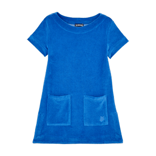 Filles AUTRES Uni - Robe en Eponge Fille Unie, Bleu de mer front Filles AUTRES Uni - Robe en Eponge Fille Unie, Bleu de mer front