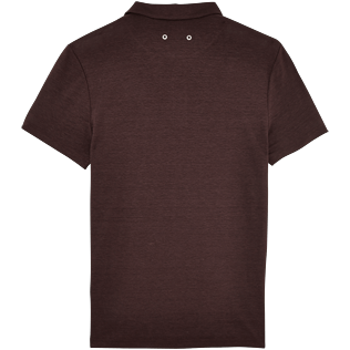 Homme AUTRES Uni - Polo en jersey de Lin Uni, Chocolat back Homme AUTRES Uni - Polo en jersey de Lin Uni, Chocolat back