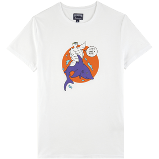 Uomo Altri Stampato - T-shirt uomo in cotone biologico Let's Take A Ride!, Bianco vista frontale