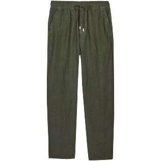 Uomo Altri Unita - Pantaloni uomo in lino tinta unita, Pepe front Uomo Altri Unita - Pantaloni uomo in lino tinta unita, Pepe front