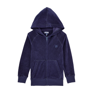 Boys Others Solid - Boys Terry Cloth Hoodie Solid, Navy front Boys Others Solid - Boys Terry Cloth Hoodie Solid, Navy front