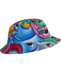 Others Printed - Men Bucket Hat Faces In Places - Vilebrequin x Kenny Scharf, Multicolor front view