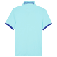 男款 Others 纯色 - Men Cotton Pique Polo Shirt Solid, Lazulii blue 后视图