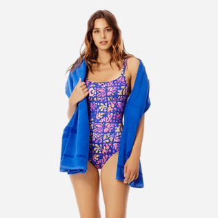 Women One piece Printed - Women round neckline one piece swimsuit Phuket, Sea blue supp2 Women One piece Printed - Women round neckline one piece swimsuit Phuket, Sea blue supp2