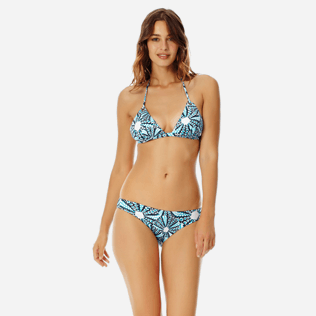 Damen Klassische Höschen Bedruckt - Women Classic Brief Bikini Bottom Oursinade, Marineblau frontworn Damen Klassische Höschen Bedruckt - Women Classic Brief Bikini Bottom Oursinade, Marineblau frontworn