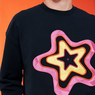 Herren Andere Bedruckt - Stars Gift Sweatshirt aus Baumwolle für Herren, Marineblau Details Ansicht 1