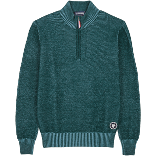 Herren Andere Uni - Wollpullover mit Reißverschlussausschnitt für Herren, Chlorophyle front Herren Andere Uni - Wollpullover mit Reißverschlussausschnitt für Herren, Chlorophyle front