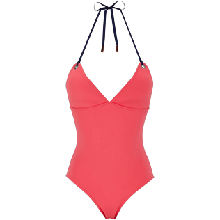 Women One piece Solid - Women one piece swimsuit Neoprene, Hibiscus front Women One piece Solid - Women one piece swimsuit Neoprene, Hibiscus front
