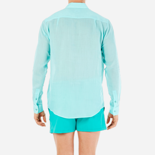 Others Solid - Unisex Linen Voile Shirt Solid, Lagoon supp2 Others Solid - Unisex Linen Voile Shirt Solid, Lagoon supp2