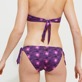 Women Classic brief Printed - Women Bikini Bottom Mini Brief to be tied Hypno Shell, Navy back worn view