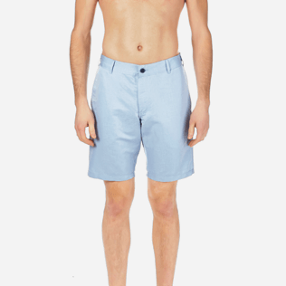 Men Others Solid - Men Straight Linen Cotton Bermuda Shorts Solid, Sky blue supp1 Men Others Solid - Men Straight Linen Cotton Bermuda Shorts Solid, Sky blue supp1
