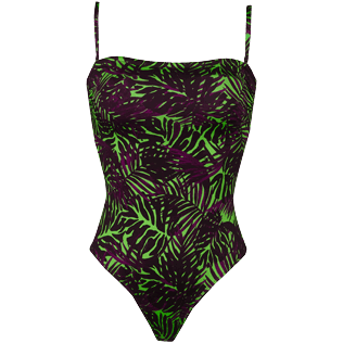 Picture of Women One piece Printed - Women Bustier One-piece Swimsuit Madrague, Grass green front view Picture of Women One piece Printed - Women Bustier One-piece Swimsuit Madrague, Grass green front view
