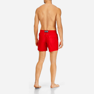 Men Classic Printed - Men Water-Reactive Swimwear Magic Whales, Poppy red backworn Men Classic Printed - Men Water-Reactive Swimwear Magic Whales, Poppy red backworn
