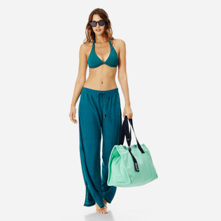 Donna Altri Unita - Pantaloni morbidi donna in lino tinta unita, Pino supp2 Donna Altri Unita - Pantaloni morbidi donna in lino tinta unita, Pino supp2