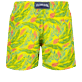 Men Classic Embroidered - Men Swim Trunks Embroidered Leaves in the wind - Limited Edition, Safran back view