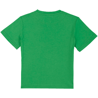 Boys Others Printed - Boys Cotton T-Shirt Turtles 3D effect, Grass green back view