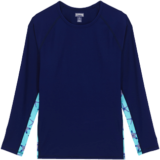Hombre Autros Estampado - Camiseta térmica con estampado Starfish Dance para hombre, Batik azul front Hombre Autros Estampado - Camiseta térmica con estampado Starfish Dance para hombre, Batik azul front