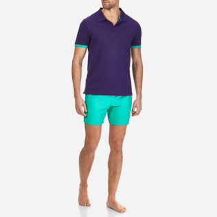 Men Others Solid - Men Cotton Pique Polo shirt Solid, Amethyst frontworn Men Others Solid - Men Cotton Pique Polo shirt Solid, Amethyst frontworn