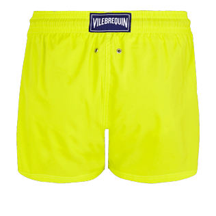 Men Short classic Solid - Men Swim Trunks Short and Fitted Stretch Solid, Chartreuse back Men Short classic Solid - Men Swim Trunks Short and Fitted Stretch Solid, Chartreuse back
