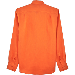 Men Others Solid - Men Linen Shirt Solid, Papaya back Men Others Solid - Men Linen Shirt Solid, Papaya back