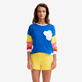 Women Others Printed - Women terry sweat shirt Clouds - Vilebrequin x JCC+ - Limited Edition, Sea blue frontworn Women Others Printed - Women terry sweat shirt Clouds - Vilebrequin x JCC+ - Limited Edition, Sea blue frontworn
