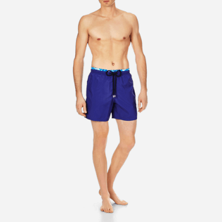 Men Classic / Moorea Solid - Men Lightweight and Packable Swimtrunks Solid and Splash, Neptune blue frontworn Men Classic / Moorea Solid - Men Lightweight and Packable Swimtrunks Solid and Splash, Neptune blue frontworn