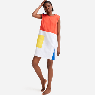 Femme AUTRES Uni - Robe sans manche Femme multicolore - Vilebrequin x JCC+ - Edition limitée, Blanc frontworn Femme AUTRES Uni - Robe sans manche Femme multicolore - Vilebrequin x JCC+ - Edition limitée, Blanc frontworn
