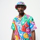 Homme AUTRES Imprimé - Chemise Bowling en Lin homme Faces In Places - Vilebrequin x Kenny Scharf, Multicolore vue portée de face