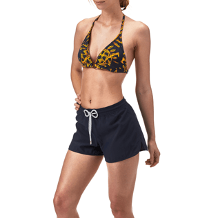 Mujer Shorty Liso - Short liso, Azul marino frontworn Mujer Shorty Liso - Short liso, Azul marino frontworn