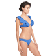 女款 Classic brief 纯色 - 女士纯色比基尼三角泳裤, Batik blue 细节视图5